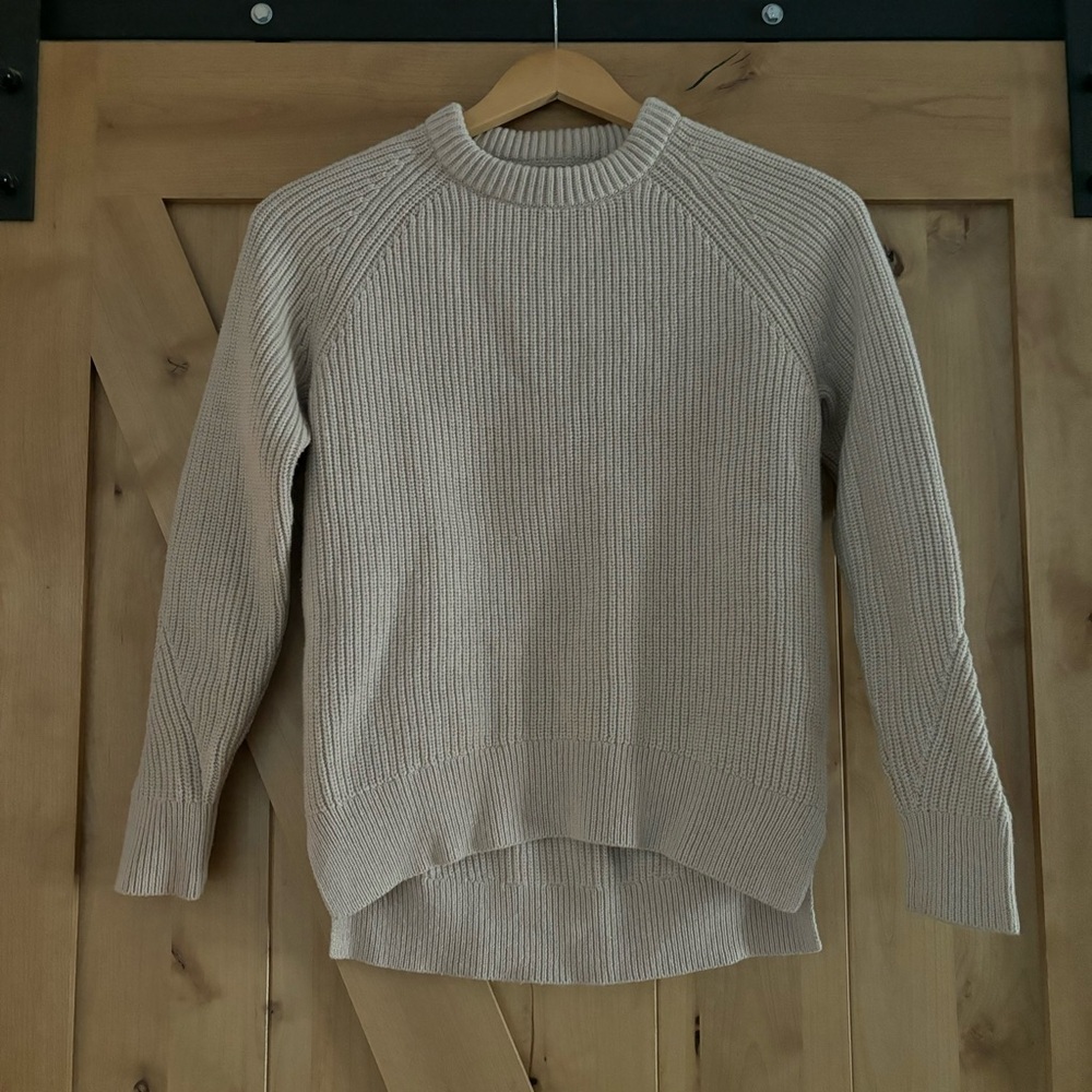 ALL SAINTS Patty Jumper Crewneck Sweater Cream Size Small Wool Cashmere Blend
